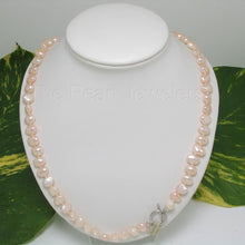 Load image into Gallery viewer, Baroque Peach Pearl Necklace – 24” Hand-Knotted with .925 Toggle Clasp