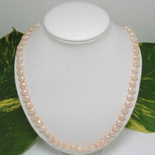 Load image into Gallery viewer, Baroque Peach Pearl Necklace – 24” Hand-Knotted with .925 Toggle Clasp