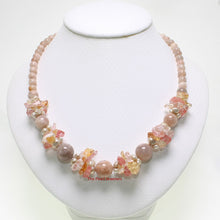 Load image into Gallery viewer, Baroque Pearl &amp; Agate Gemstone Necklace – .925 Silver