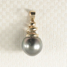 Load image into Gallery viewer, 14k Swirl-Design Baroque Tahitian Pearl Pendant