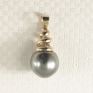 14k Swirl-Design Baroque Tahitian Pearl Pendant