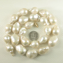 Load image into Gallery viewer, Romantic Baroque Pearl Necklace with 14k Yellow Gold – 20”