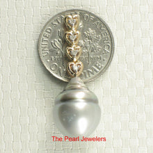 Load image into Gallery viewer, Baroque Tahitian Pearl &amp; Diamond Heart-Bale Pendant