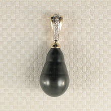 Load image into Gallery viewer, Baroque Tahitian Pearl Pendant in 14k Yellow Gold &amp; Diamonds