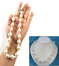 Load image into Gallery viewer, Large Baroque Pearl Necklace with CZ Magnet Clasp – 18&quot; or 20&quot;