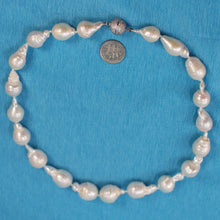 Load image into Gallery viewer, Large Baroque Pearl Necklace with CZ Magnet Clasp – 18&quot; or 20&quot;