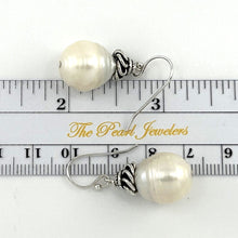 Load image into Gallery viewer, Sterling Silver White Baroque Pearl Hook Earrings (Large Size)