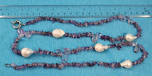 Load image into Gallery viewer, Baroque White Pearl &amp; Amethyst Chip Necklace