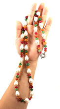 Load image into Gallery viewer, Baroque White Pearl &amp; Multicolor Quartz Necklace – 34”