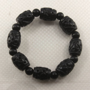 Barrel Shaped Bian Stone Beads Bracelet