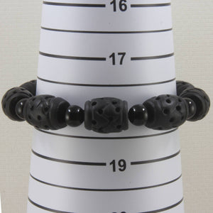 Barrel Shaped Bian Stone Beads Bracelet