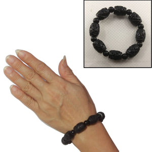 Barrel Shaped Bian Stone Beads Bracelet