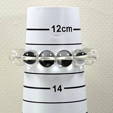 12mm Clear Crystal Beads Stretchy Bracelet