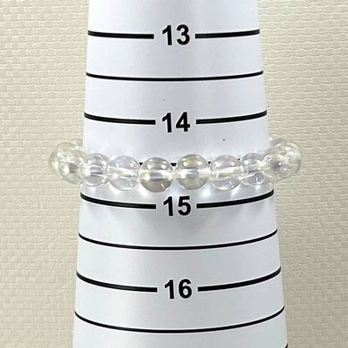8mm Clear Crystal Quartz Beads Stretchy Bracelet