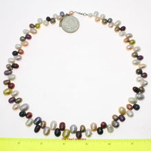 Load image into Gallery viewer, Multi-Color Freshwater Pearl Necklace – Sterling Silver Clasp