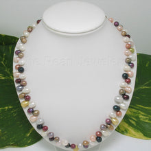 Load image into Gallery viewer, Multi-Color Freshwater Pearl Necklace – Sterling Silver Clasp