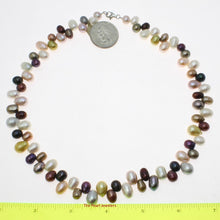 Load image into Gallery viewer, Multi-Color Freshwater Pearl Necklace – Sterling Silver Clasp