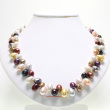Load image into Gallery viewer, Multi-Color Freshwater Pearl Necklace – Sterling Silver Clasp