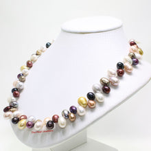 Load image into Gallery viewer, Multi-Color Freshwater Pearl Necklace – Sterling Silver Clasp