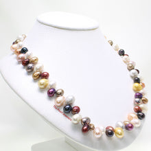 Load image into Gallery viewer, Multi-Color Freshwater Pearl Necklace – Sterling Silver Clasp