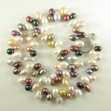 Load image into Gallery viewer, Multi-Color Freshwater Pearl Necklace – Sterling Silver Clasp