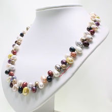 Load image into Gallery viewer, Multi-Color Freshwater Pearl Necklace – Sterling Silver Clasp