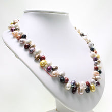 Load image into Gallery viewer, Multi-Color Freshwater Pearl Necklace – Sterling Silver Clasp