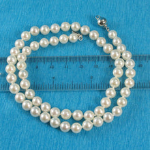 Load image into Gallery viewer, White Akoya Cultured Pearl Hand-Knotted Necklace with 925 Silver Clasp