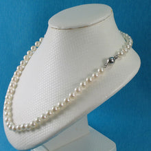 Load image into Gallery viewer, White Akoya Cultured Pearl Hand-Knotted Necklace with 925 Silver Clasp
