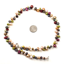 Load image into Gallery viewer, Hawaiian Rainbow Freshwater Pearl Necklace – Silver Clasp