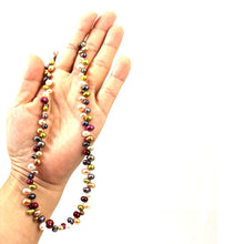 Load image into Gallery viewer, Hawaiian Rainbow Freshwater Pearl Necklace – Silver Clasp