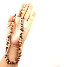 Load image into Gallery viewer, Hawaiian Rainbow Freshwater Pearl Necklace – Silver Clasp