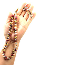 Load image into Gallery viewer, Hawaiian Rainbow Freshwater Pearl Necklace – Silver Clasp