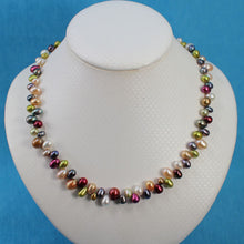Load image into Gallery viewer, Hawaiian Rainbow Freshwater Pearl Necklace – Silver Clasp