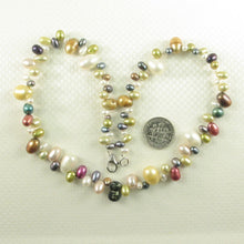 Load image into Gallery viewer, Hawaiian Rainbow Multi-Color Pearl Necklace – .925 Silver Clasp