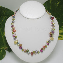 Load image into Gallery viewer, Hawaiian Rainbow Multi-Color Pearl Necklace – .925 Silver Clasp