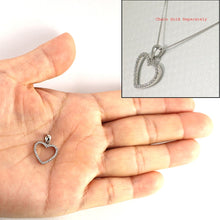 Load image into Gallery viewer, Beautiful Love Heart 14k White Gold Diamond Pendant (Larger)