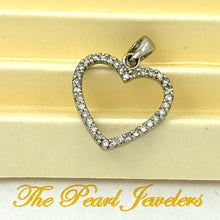 Load image into Gallery viewer, Beautiful Love Heart 14k White Gold Diamond Pendant (Larger)