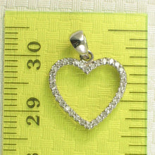 Load image into Gallery viewer, Beautiful Love Heart 14k White Gold Diamond Pendant (Larger)