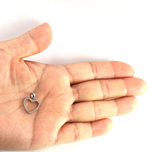 Load image into Gallery viewer, Beautiful Love Heart 14k White Gold Diamond Pendant (Larger)
