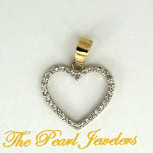 Load image into Gallery viewer, Beautiful &amp; Love Heart 14k Yellow Gold Diamond Pendant Necklace