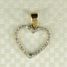 Load image into Gallery viewer, Beautiful &amp; Love Heart 14k Yellow Gold Diamond Pendant Necklace