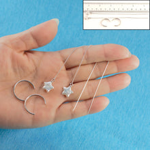 Load image into Gallery viewer, Sterling Silver Threader White Coin Pearl Earrings (Star Shape)