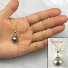 Load image into Gallery viewer, 14k Yellow Gold Bell-Bale &amp; Diamond Accent Tahitian Pearl Pendant