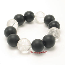 Load image into Gallery viewer, 16mm Bian Stone Crystal Dragon Beads Bracelet