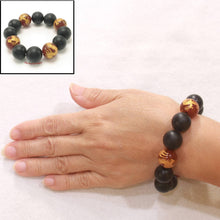Load image into Gallery viewer, 16mm Bian Stone Red Agate Dragon Beads Bracelet