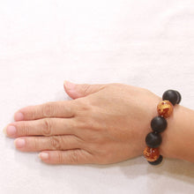 Load image into Gallery viewer, 16mm Bian Stone Red Agate Dragon Beads Bracelet