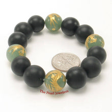 Load image into Gallery viewer, 13mm Bian Stone Aventurine Dragon Bracelet