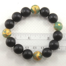 Load image into Gallery viewer, 13mm Bian Stone Aventurine Dragon Bracelet