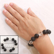 Load image into Gallery viewer, 14mm Bian Stone Crystal Dragon Beads Bracelet